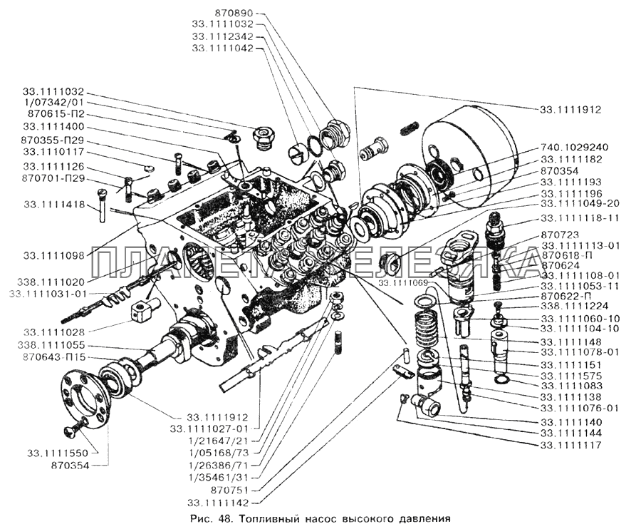 Топливный насос высокого давления ЗИЛ-433100